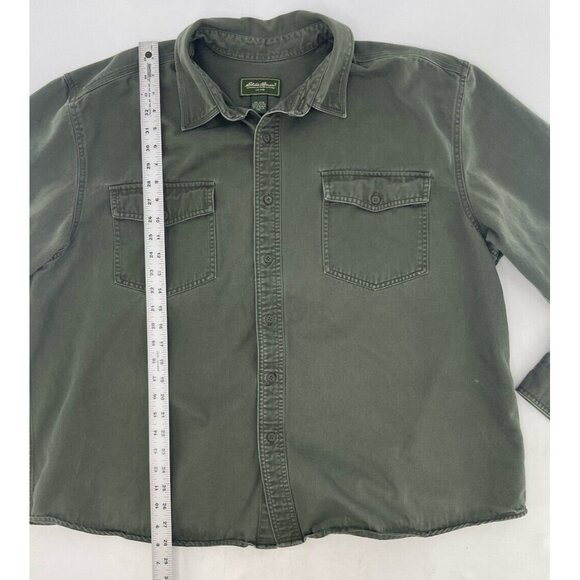 Eddie Bauer Men's Casual Button Down Shirt - Olive Green - Picture 9 of 10